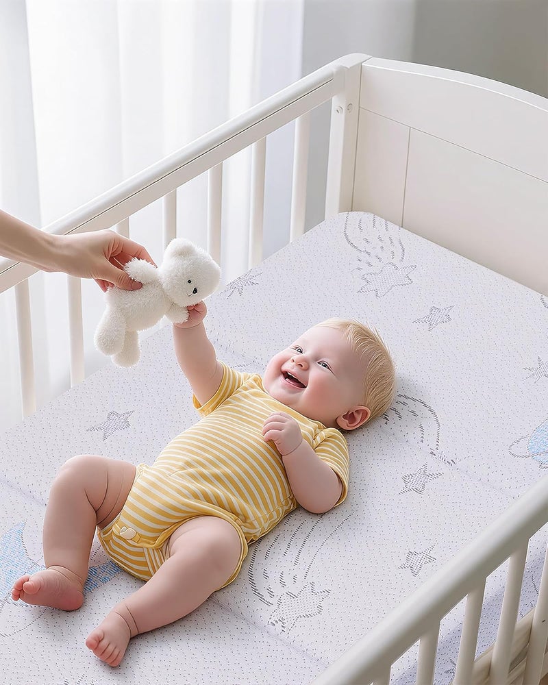 VRSHOAT Trifold Pack and Play Mattress 38"x26", Pack N Play Mattress for Baby Toddler with Waterproof Washable Breathable Cover, Portable Mini Crib Mattress Pad for Playpen - Image 2